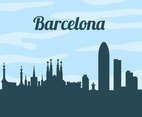 Barcelona Silhouette Skylie Vectors