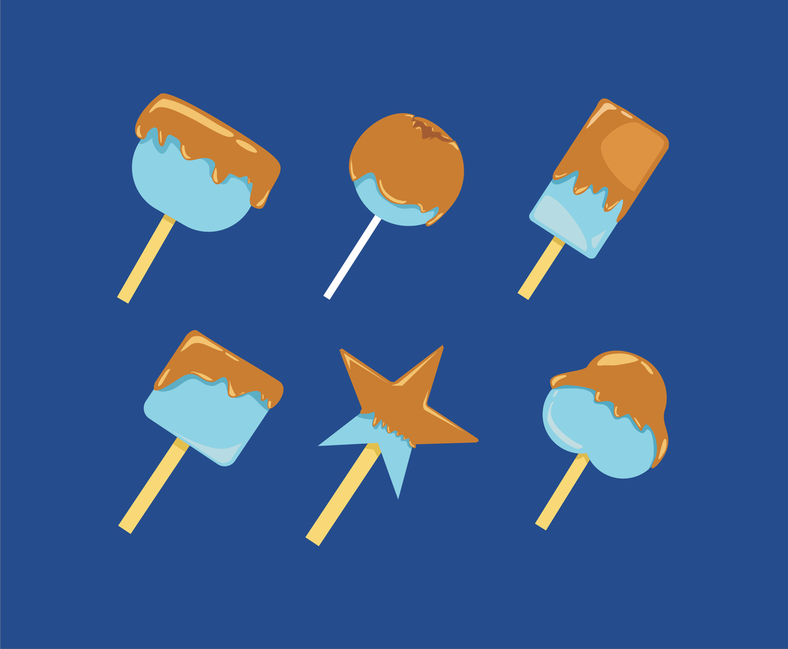 Caramel Ice Cream Vector