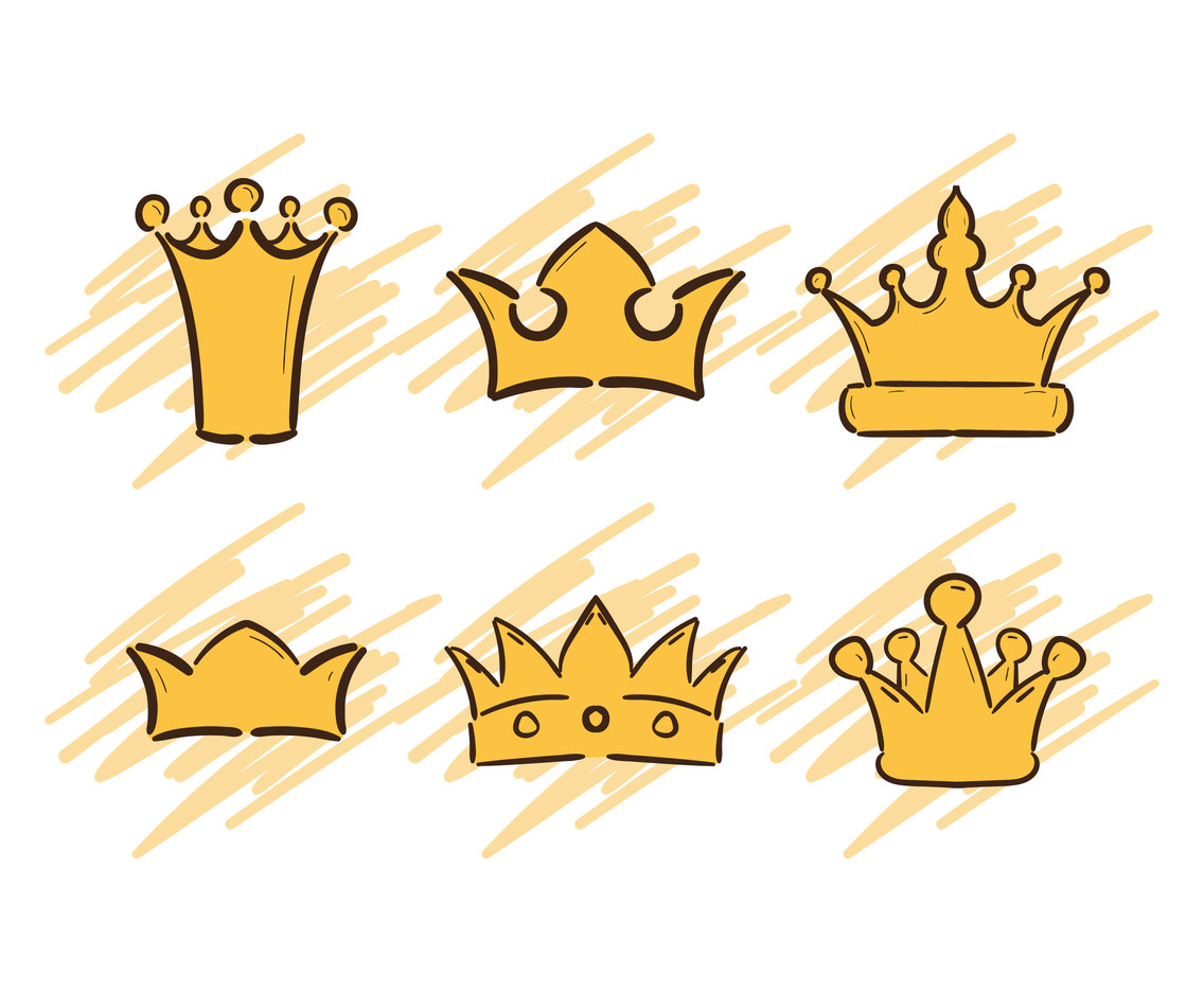 Vector Cartoon Crowns