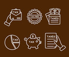 Tax Sketch Icons Vector