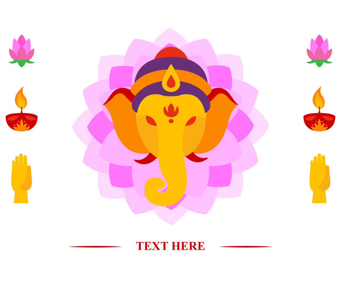 Ganesha Head Vector