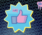 Facebook Like Vector Button