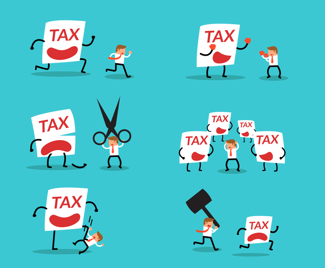 Cartoon Tax Vector