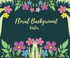 Floral in the Wood Background Vector