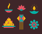 Nice Hindu Festival Element Vectors