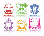 Catering logo design template set