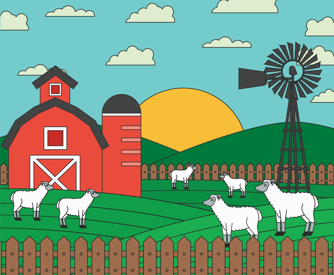 Ranch vector illustration