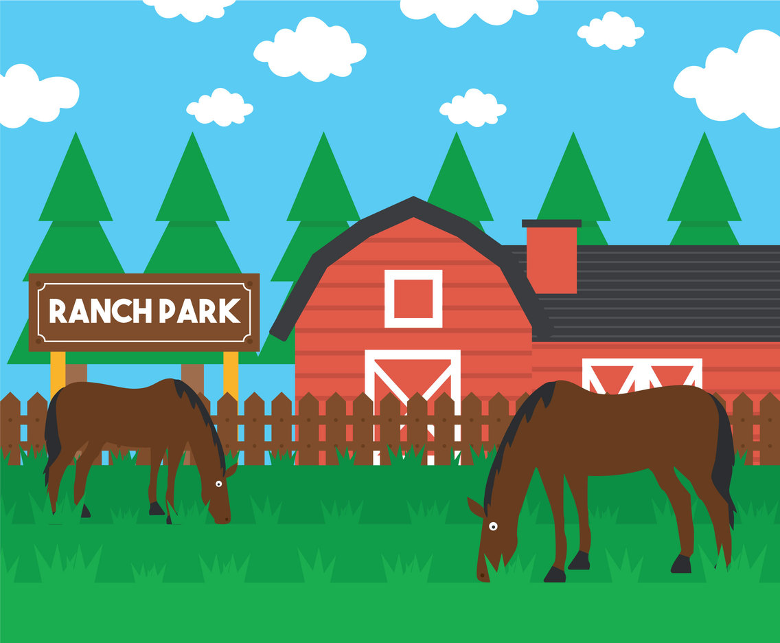 Ranch vector illustration