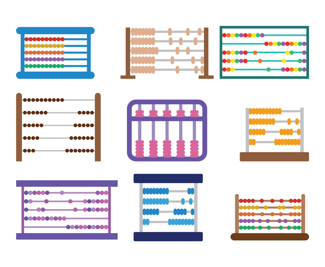 Abacus Vector Set Vector Art & Graphics