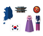 Flat Korean Icon