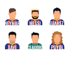 Barcelona Football Team Player Vector