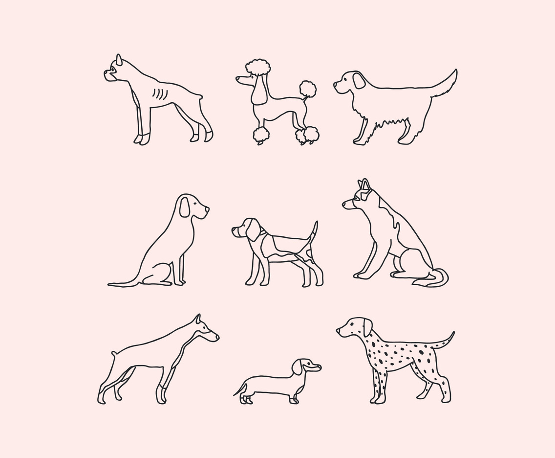 Outlined Dogs