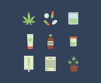 Flat Cannabis Icons
