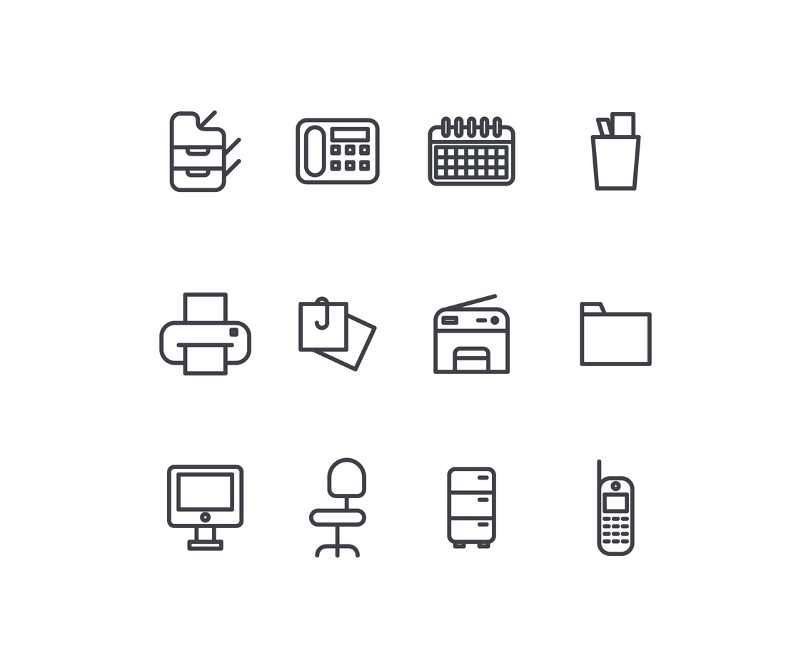 Set Of Office Supplies