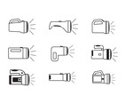 Flashlight line icon