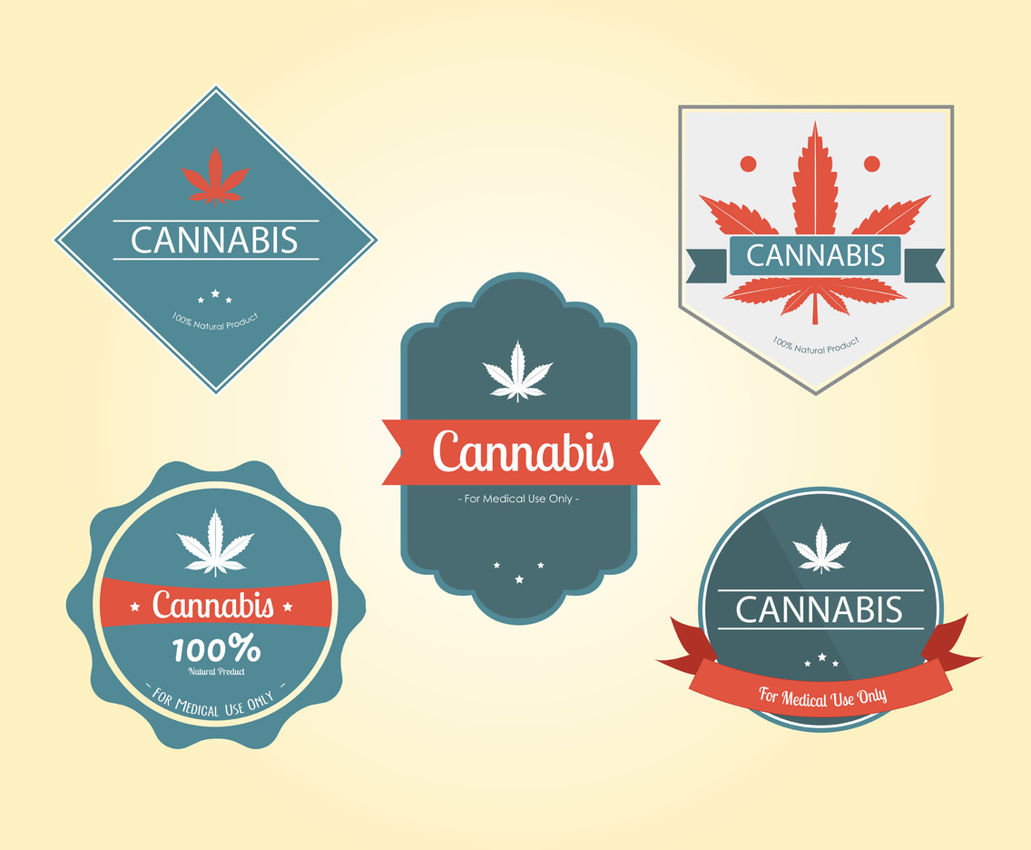 Cannabis Badge Vector Pack