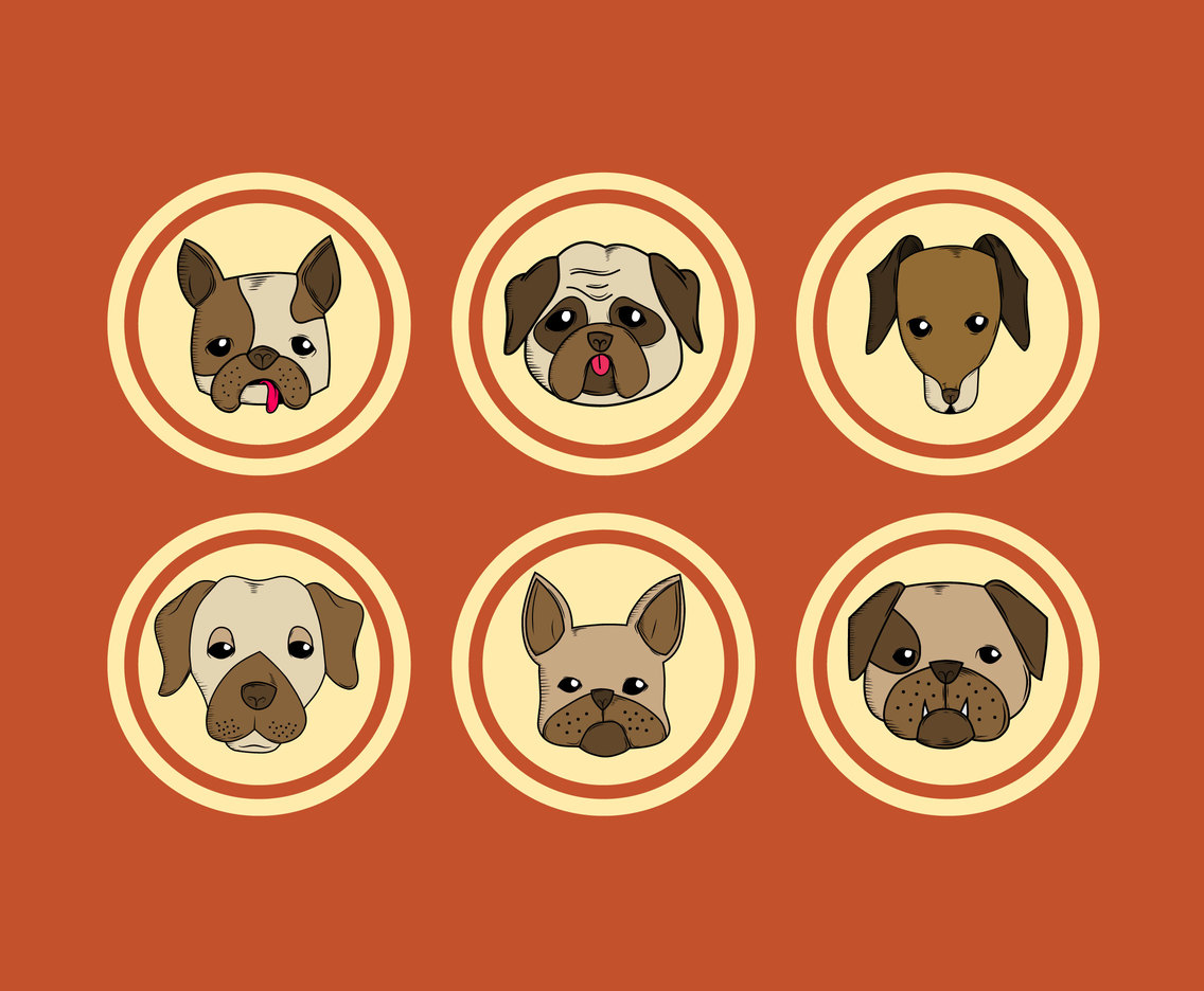 Type of Dogs Vector