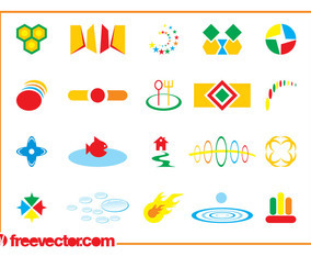 Colorful Logo Icons Set Vector Art & Graphics | freevector.com