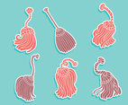 Pink And Purple Tassel Collection Vector