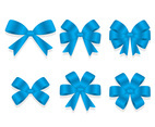 Blue Gift Silk Ribbon Vector