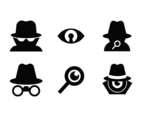 Spy Icon Avatar Vector