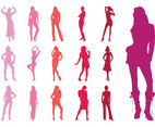 Fashion Models Silhouettes Collection