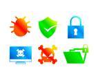 Cyber Security Internet Icons Vector