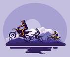 Free Motocross Silhouette Illustration
