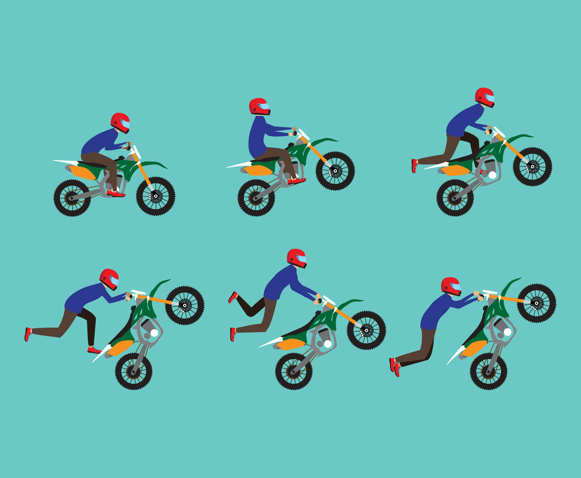Motocross Flat Design