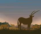 Free Oryx Silhouette Illustration