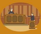 Courtroom Illustration Vector 