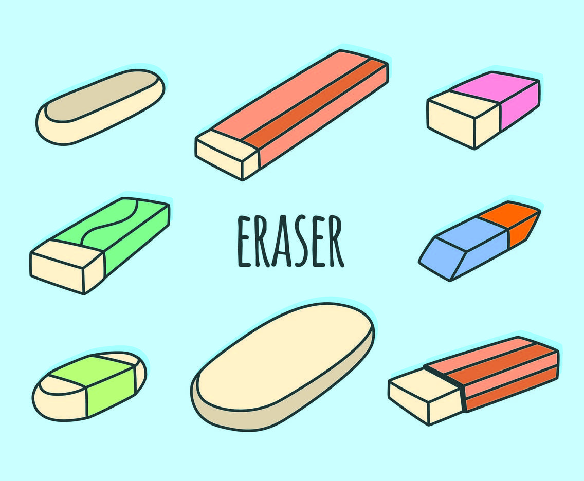 Eraser Collection Vector Vector Art & Graphics | freevector.com
