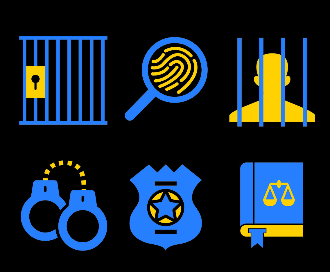 Jail Element On Black Vector