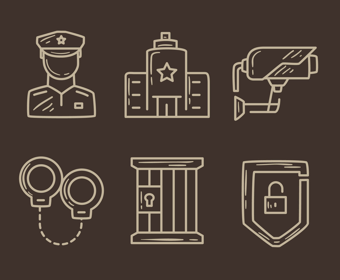 Sketch Jail Element Vector