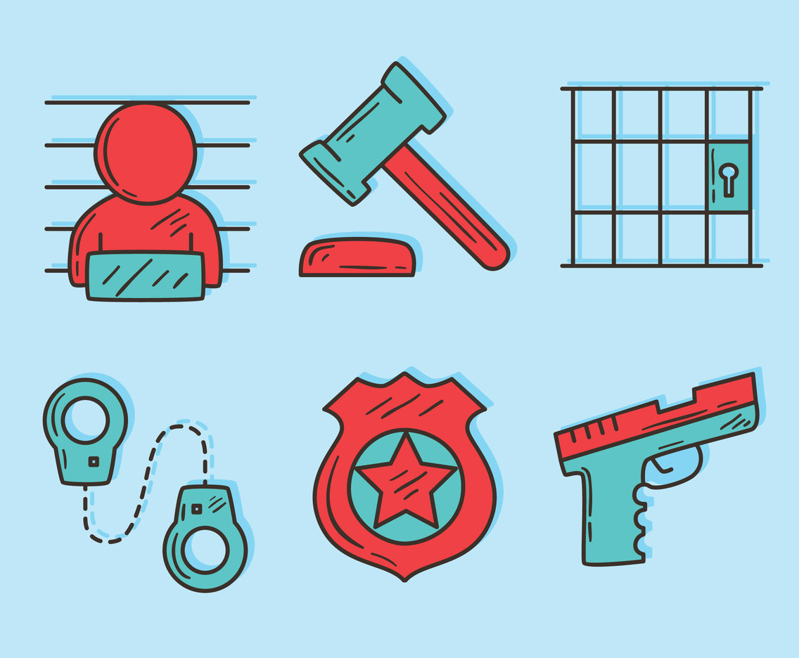 Hand Drawn Jail Element Vector