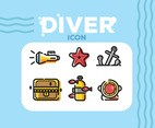 Diver Icon Vector