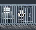 Jail Prisoner Illustration Vector
