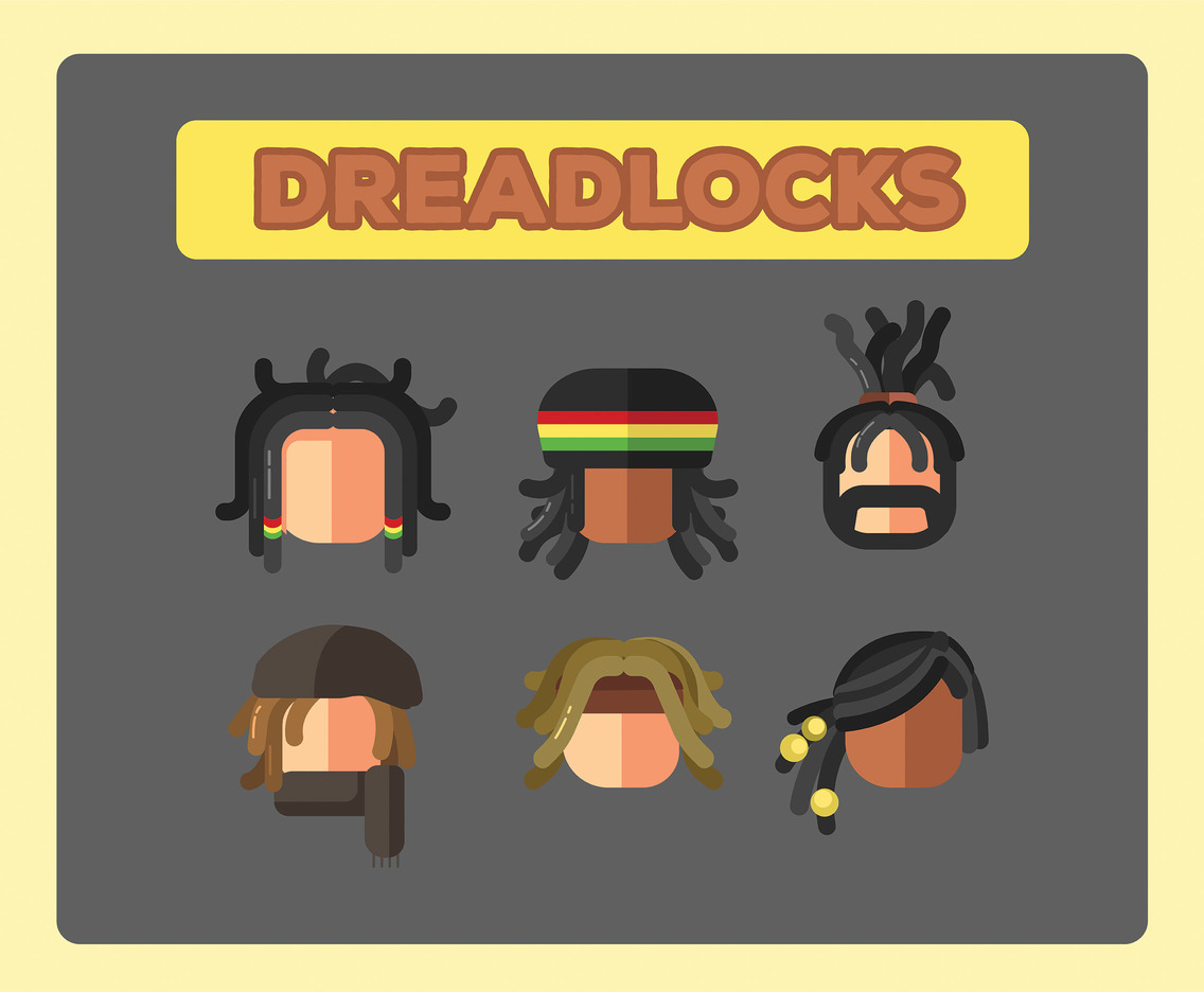 Dreadlocks Icon Vector