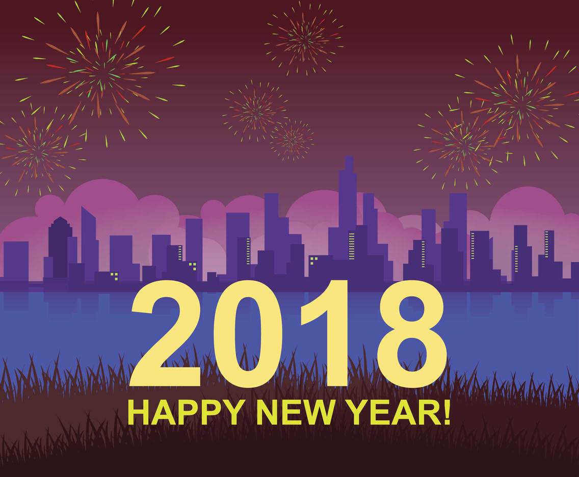 Free New Year Night 2018 Illustration