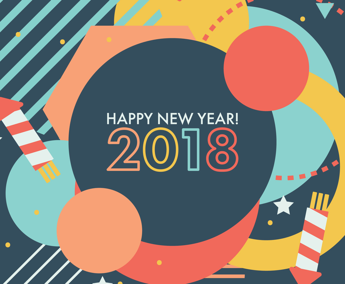 Geometric Happy New Year 2018