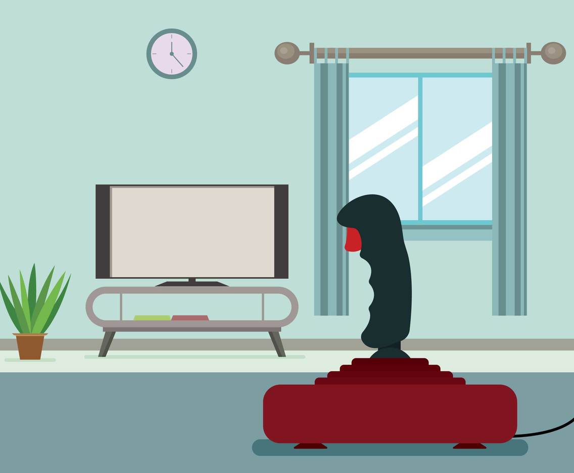 Free Joystick On Desk Illustration 