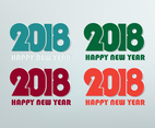Happy New Year 2018 Vectors 