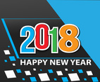 Happy New Year 2018 Vector Background 