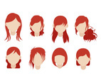 Redhead flat vector