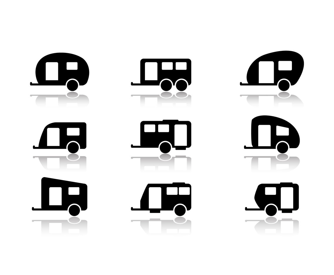 Caravan icon set
