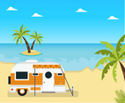 Caravan on Beach