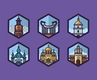 Ukraine Vector Purple Background