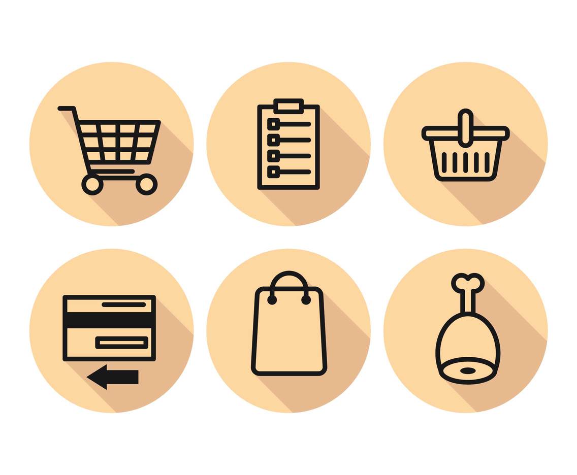 Supermarket vector set
