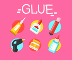 Glue Vector Pink Background