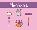 Manicure Vector Purple Background